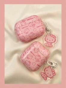 SANRIO 1个IMD KT时尚耳机保护套，兼容苹果新款 Pro 3/Pro 2/4/3/2/1/Pro蓝牙无线耳机保护套 - 粉色 - 查看 1