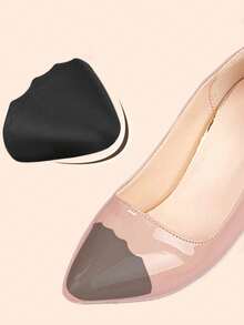 Super Soft PU Toe Inserts, High Heel Anti-Slip Pads, Sponge Half-Size Pads, Toe Friction Prevention Front Palm Pads, Trimmable - Black/pointed - View 5
