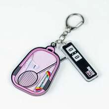 Nouveau sac à dos mignon de badminton avec pendentif à grelot, accessoires de badminton, cadeau, souvenir pour amis et couples - Multicolore - Voir 3