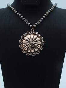 1件新款印花圆形菱形几何朋克风男士吊坠项链 - 項鍊 - 查看 21