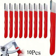 1/3/5/10件装磨刀器，专业厨房磨刀石，钨钢金刚石陶瓷磨刀工具，多功能，适用于磨削各种刀片 - 紅色 - 查看 10