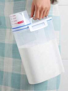 1pc Plastic Laundry Detergent Dispenser With Lid - Leak-Proof, Airtight Storage Container, Powder Detergent Organizer Box, Large Capacity Liquid Soap Storage Box For Powder And Liquid Soap - Multicolor - View 11