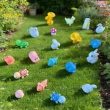 10/25/50个迷你树脂动物和蘑菇摆件，色彩缤纷，适用于微缩景观、水族箱、盆栽植物、仙境花园、家居装饰 - 彩色 - 查看 7