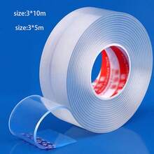 5M/10M Transparent Double-Sided Tape, Waterproof Nano Adhesive Tape, Reusable, Seamless And Durable, Suitable For Home, Kitchen, Office And Car, Essential Household Item - Multicolor - View 6