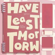 60pages/120sheets Happy Every Day! Retro American Style B5 Loose-Leaf Notebook, Removable, Non-Abrasive, Minimalist Student Notebook, DIY Notepad - Large Letter Cover Style - View 10