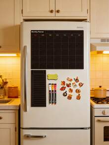 1/18pcs Refrigerator Planner Stickers + Baking Sticker Set, Magnetic Whiteboard Memo Notes, Erasable Reminder Board, Magnetic Sticky Notes - one-size - View 5