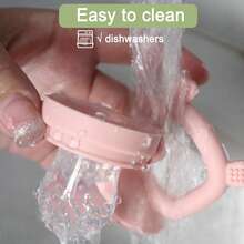 Đồ chơi gặm nướt bằng silicon mềm cho bé, dụng cụ ăn rau củ quả cho trẻ sơ sinh, đồ dùng hỗ trợ mọc răng cho bé. - Nhiều màu - Xem 3