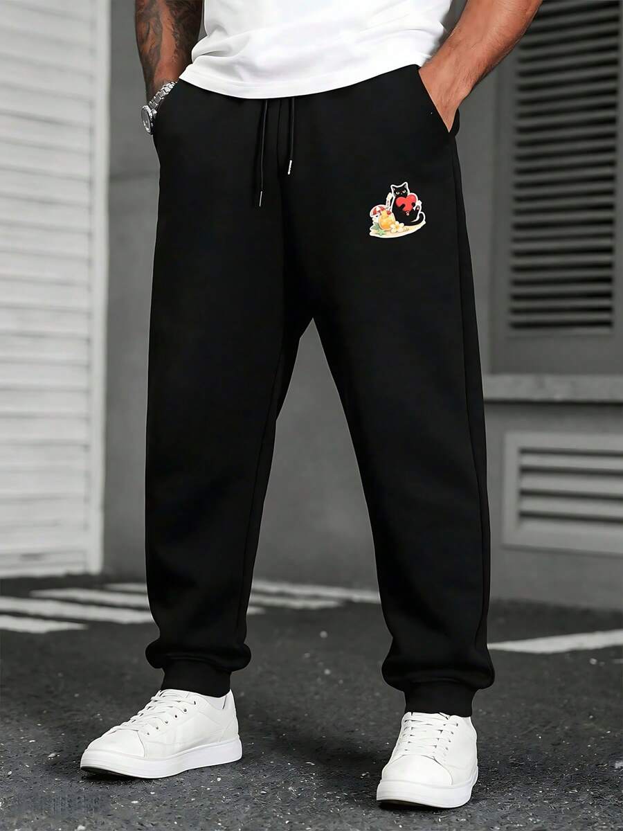 Men Sweatpants - Black - View 1