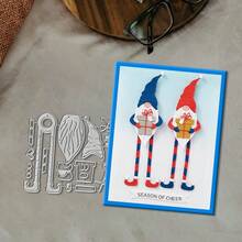 Creative Santa Claus And Gifts Dies, DIY Scrapbooking Album And Embossing Stencil, Greeting Card Making Tool, Card Paper Cutting Crafts ,Gift Card Making Template Die Cuts. - Silver - View 6