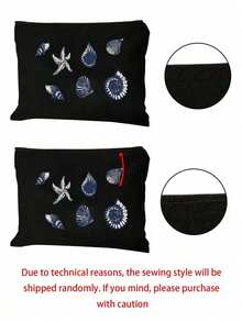 Lebendiges tropisches Muschel- und Seestern-Muster Tragetasche Set, Schultertasche mit großer Kapazität und passendem Clutch, Boho Ozean-Motiv Strandtasche, leichte Sommer-Urlaubstasche für Frauen, wiederverwendbare Einkaufstasche für Pendeln, Einkaufen, Strand, Picknick, Camping, Fitness, Reisen und Arbeit - Verschiedenfarbig - Übersicht 10