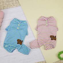 4-Leg Pet Clothes, Spring/Summer Outfit, Cat Apparel, Small Animal Costume, 4-Leg Loungewear - Purple - View 4