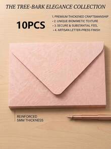 10/50个树皮纹理樱花图案信封，礼品和赠品，高品质纹理，物品，物品袋，分发盒，分发袋，礼品，礼品盒，盒子，分发，毕业礼物，圣诞节，婴儿派对回礼，送给女朋友的礼物，办公信封，婚礼请柬，西式商务请柬，信封卡片 - 樹紋櫻花粉 - 查看 17