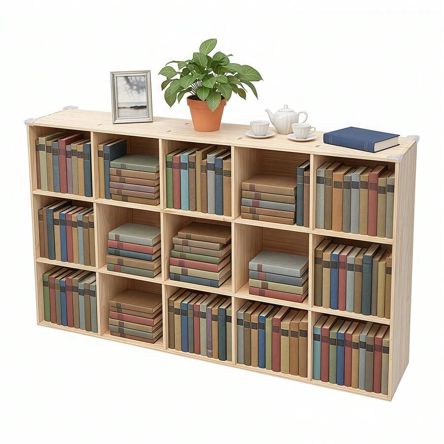 YUNRUX Bookcases - Khaki - View 1