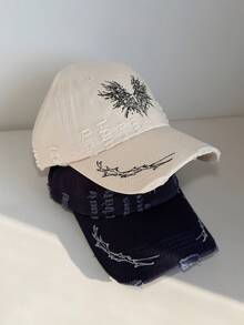 男女通用复古 Y2K 街头风棒球帽，心形和星星印花，适合休闲街头服饰 - 彩色 - 查看 7