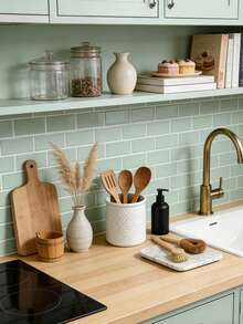 WoStick 6pcs Removable & Reusable 3D Self-Adhesive Tile Stickers, Suitable For Kitchen, Bathroom, Home Decor - Train Series - View 10