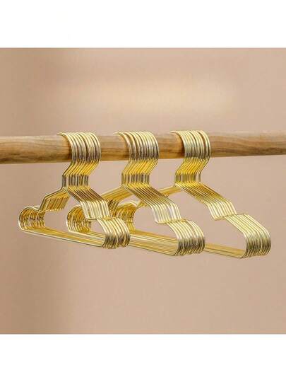 5 قطع/مجموعة شماعات ملابس صغيرة ذهبية اللون، شماعات معدنية صغيرة، مناسبة للدببة، القطط، الألعاب الناعمة، الدمى، رفوف ملابس الحيوانات الأليفة