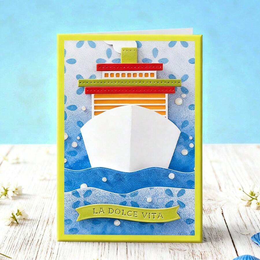 创意标签模具、DIY剪贴簿相册和压花模板、贺卡制作工具、卡片纸切割工艺品、礼品卡制作模板模切。 - 銀色 - 查看 1