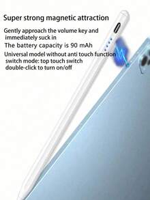 Universell kapacitiv styluspenna, aktiv pennliknande kapacitiv styluspenna med 2 utbytesspetsar, kompatibel med Android, Apple iPad, smidig skrivning, avancerad kapacitiv penna (stöder endast Apple, Android, HarmonyOS-system, vissa Windows, inte lämplig för resistiva eller elektromagnetiska skärmenheter) - Rosa - Visa 7