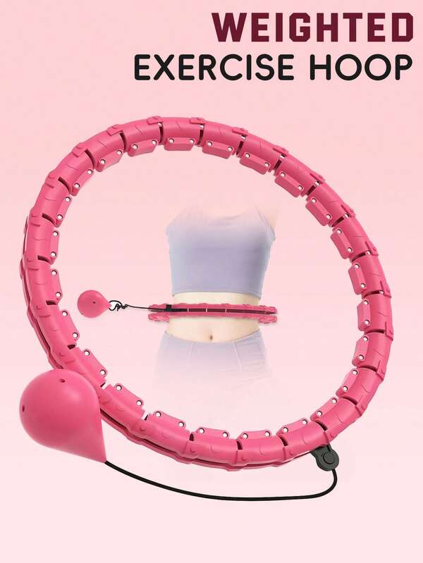 28-Link Detachable Weighted Hoop Ring, Large Size (51.5 Inches/140cm), Suitable For Weight Loss, Exercise, Home Fitness And Outdoor Park Workout For Women And Beginners