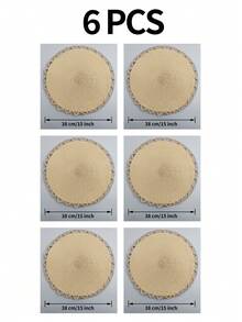 15-Inch Round Woven Bohemian Style Placemat, Pot Pad, Heat-Resistant Dining Table Mat, Suitable For Kitchen And Dining Room, Can Be Used As Wedding Tablecloth, Wedding Decor, Home Decor, Room Decor, Suitable For Wedding Party, Birthday Party, Family Gathering, Restaurant Decor, Room Decor - Multicolor - View 12