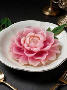 Handmade 3D Peony Flower Silicone Mold, Fragrant Candle Soap Stone Plaster Mold, DIY Home Fragrance Crystal Epoxy Resin Drip Glue Mold, Floral Design Plaster Craft Durable Decorative Mold - White Silicone Mold - View 5