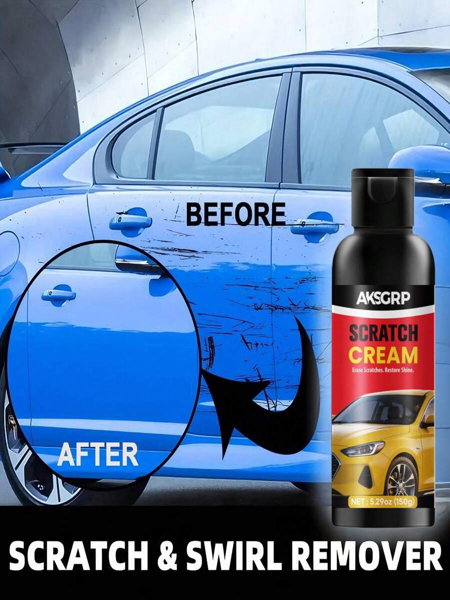 Car Scratch Removal Kit: Car Scratch Wax, Paint Surface Deep Repair, Vehicle Polishing Paste, Scratch Remover Liquid To Eliminate Swirls And Restore Gloss And Brightness To All Paint Surfaces