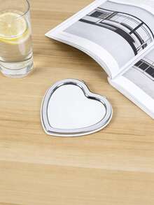 Mini White Leather Makeup Mirror, Double-Sided Foldable Portable Pocket Mirror, Suitable For Carrying Around For Touch-Ups, Essential Travel Accessory For Women And Girls, Round Foldable Leather Mirror - Multicolor - View 5