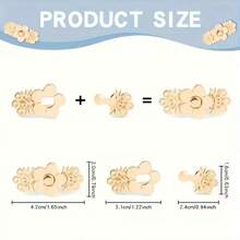 4件套花卉牛仔束腰带，即时塑形，可拆卸可调节腰带扣 - 彩色 - 查看 8