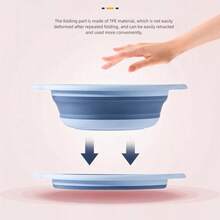 便携式可折叠洗衣盆 塑料旅行折叠洗脸盆 可折叠洗脸盆 浴室家用用品 - 多色 - 查看 7