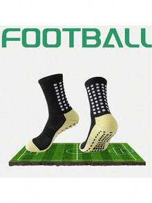 6 Pairs Men's Football/Basketball Socks, Anti-Slip Sports Socks With Non-Slip Pad - Multicolor - View 3