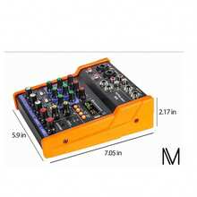 Mezclador de Audio 4 Canales Bluetooth USB con Alimentación Fantasma - Tipo de Enchufe A USA (110-127V) - Ver 9