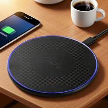 Bộ sạc nhanh không dây 15W, tương thích với iPhone 16/15/14/13 Pro, S25/S24/S23/S22 Ultra/S21 Note20, Pixel 8/7 Pro, Mate60, Mi 13. Nhẹ và di động, thiết yếu cho các chuyến công tác và sử dụng văn phòng. - màu đen - Xem 2