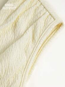 Áo croptop cổ cao, cổ chữ V, không tay, xếp ly, màu mơ, thích hợp cho nữ, mùa xuân hè - Trang phục thanh lịch, thường ngày, hẹn hò và dự tiệc. - Màu be - Xem 11