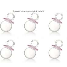 6pcs European Style Full Moon Banquet Pacifier Shape With Hand Gift Candy Box Ps Transparent Plastic Candy Box Small Acceptance Box Gift Box - A - View 11