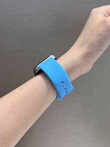 1 dây đeo đồng hồ silicon thời trang, phù hợp với đồng hồ thông minh Watch Fit 3/Fit 4/Fit 4Pro. - màu xanh nhạt - Xem 3