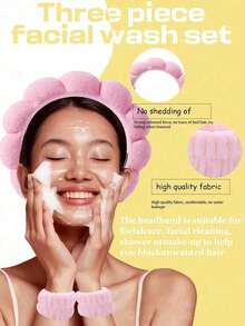 24件套粉色套装，包含：7支化妆刷、4个迷你水滴美妆蛋、4个拇指型粉扑、4个不同形状的美妆蛋、2个柔软卸妆腕带、1个化妆海绵发带、1个可折叠化妆刷清洁器、1个大容量化妆工具收纳袋 - 彩色 - 查看 8