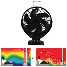 Heat Powered Fireplace Fan 6 Blades Silent Wood Stove Fan With Protective Cover And Handle For Gazebo - Other - View 10