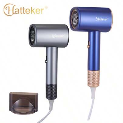  1pc HATTEKER Electric Hair Dryer, Negative Ion Hair Care Blow Dryer, T-Type Mini Hair Dryer