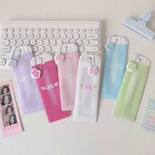 1pc Girl's Life 4-Panel Card Holder, Cute Big Head Sticker Display Card Case, Bowknot Hollow Pendant Card Holder - Four-compartment Card Holder - View 3