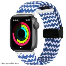 Folding Magnetic Buckle Strap For Apple Watch 11, 10, Series 9, 8, SE, 5, 6, 7 - 46mm, 42mm, 45mm, Ultra 49mm, 44mm, 41mm Braided Bracelet Band - Multicolor - View 8