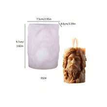 Religious Icon Series Silicone Mold DIY 3D Religious Candle Portrait Relief Handmade Scented Candle - White - View 3