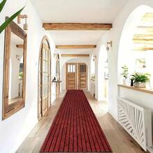 1 pieza Alfombra antideslizante, antiaceite, antimanchas, absorbente de agua y fácil de limpiar para entrada, cocina, baño, pasillo y balcón - Rojo - Ver 3