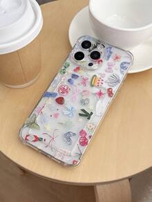 Cute Bowknot Pattern Printed Transparent Card Slot Phone Case, Compatible With IPhone 11/17/17pro/13/14/15/15pro/15 Plus/15 Promax/16/16pro/16plus/16promax/7plus/8plus/X/Xs Max/Xr/17Air/12pro/13pro/14pro/17Promax/13mini/11promax/12promax/13promax/14promax/14plus/6/6s/6plus/7/8/Se/17proMax, Transparent Wallet Style Silicone Back Cover, Shock-Proof, Waterproof, Anti-Fall, Anti-Scratch - Multicolor - View 6