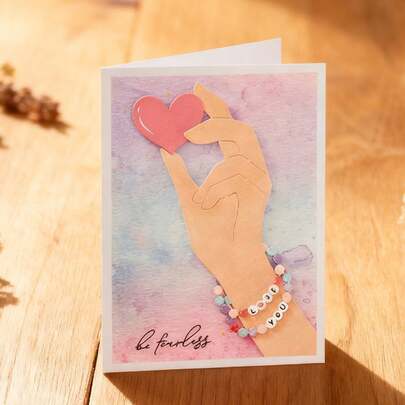 Creative Hand Holding Love Dies, DIY Scrapbooking Album And Embossing Stencil, Greeting Card Making Tool, Card Paper Cutting Crafts ,Gift Card Making Template Die Cuts.
