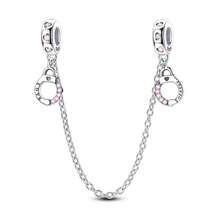 1 件装时尚月亮闪亮珠子吊坠，镀银，适合手链项链 DIY 节日礼物 - 彩色 - 查看 3