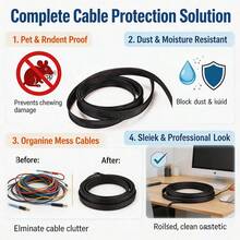 1pc Wire Wrap Braided Binding Tube, Cable Organizer - 13mm - View 6