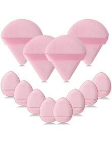 Bộ 12 bông mút trang điểm, gồm 4 bông mút hình tam giác và 8 bông mút hình ngón tay cái, thích hợp để tán phấn và trang điểm. Mềm mại, thân thiện với da, dễ mang theo với hộp đựng đầy đủ. - Nhiều màu - Xem 13