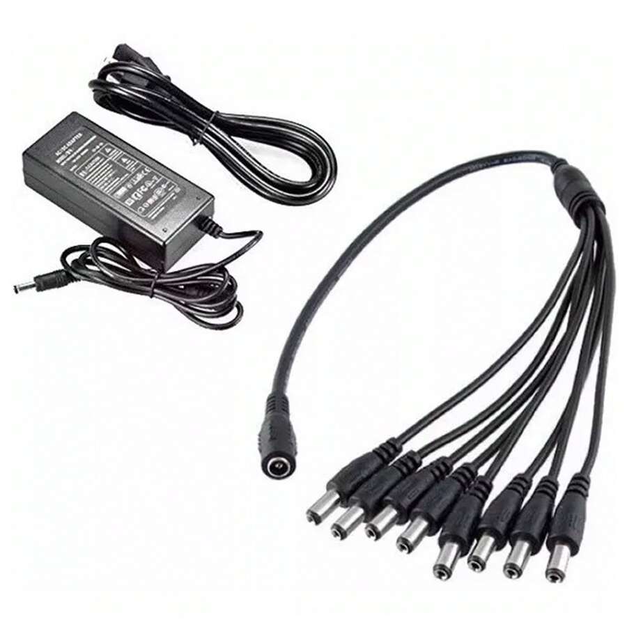 12v 5a Power Adapter With 8 In 1 Dc Cable Ac 100-240v - Tipo de Enchufe A USA (110-127V) - Ver 1