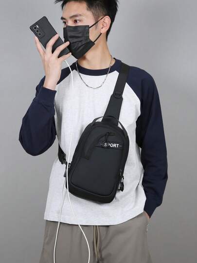 春季新款多口袋时尚休闲男士单肩斜挎腰包，适合户外、旅行、购物、上学、通勤等场合。