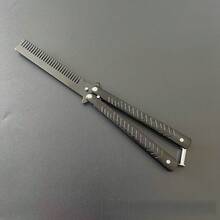 1 Set de Cuchillo de Zanahoria Plegable, Juguete Antiestrés Interactivo, Cuchillo de Zanahoria por Gravedad, Juguete Antiestrés de Oficina, Incluye Peine de Metal Plegable, Compacto y Portátil, Regalo Exquisito - Multicolor - Ver 5